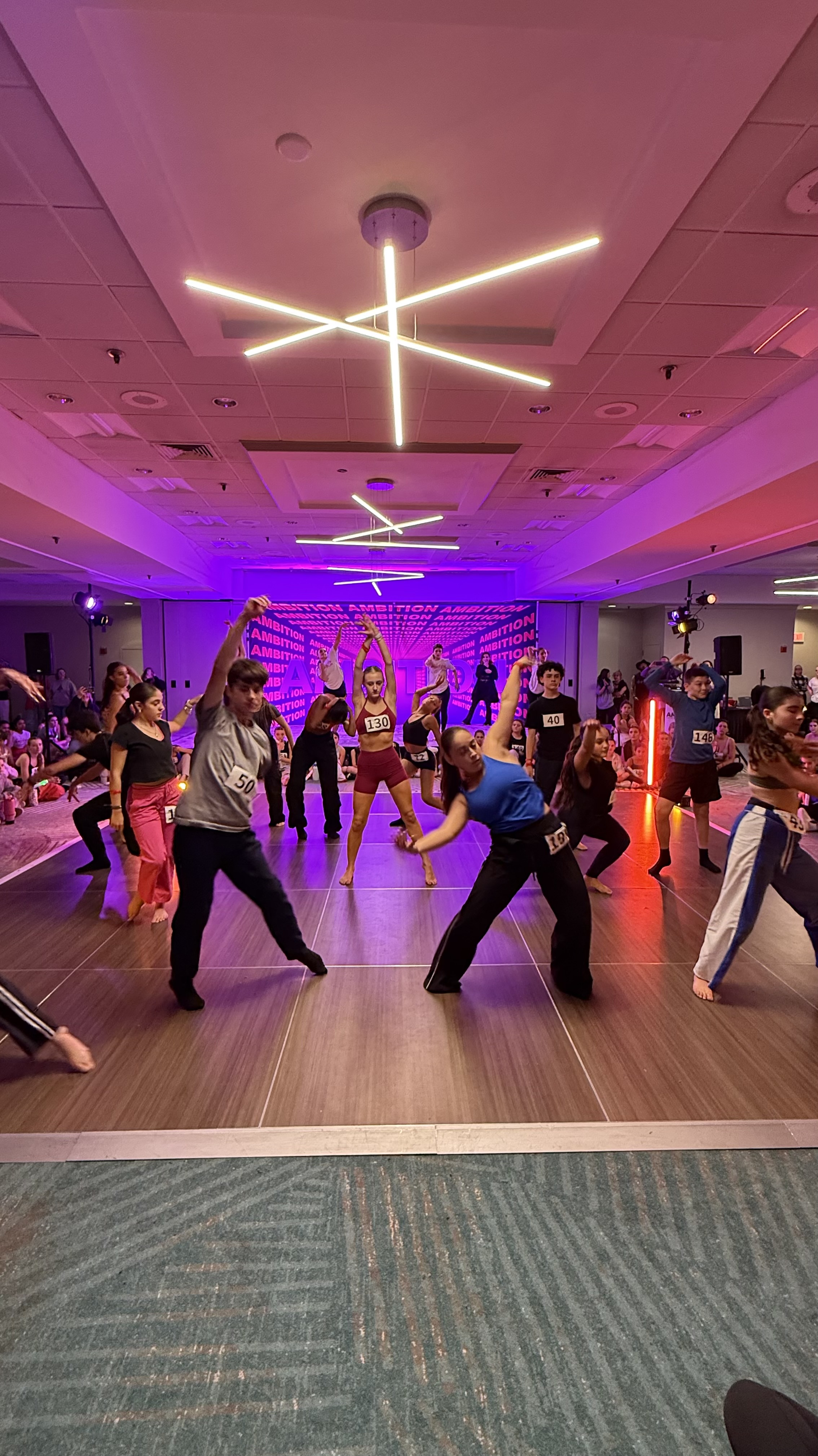 Ambition workshop dancers in class